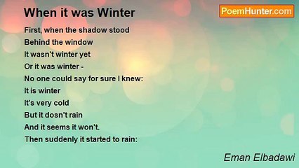 Eman Elbadawi - When it was Winter