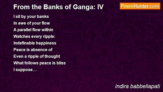 indira babbellapati - From the Banks of Ganga: IV