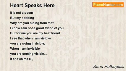 Sanu Puthupallil - Heart Speaks Here