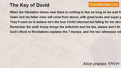 Alice praises YHVH - The Key of David