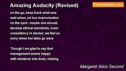 Margaret Alice Second - Amazing Audacity (Revised)