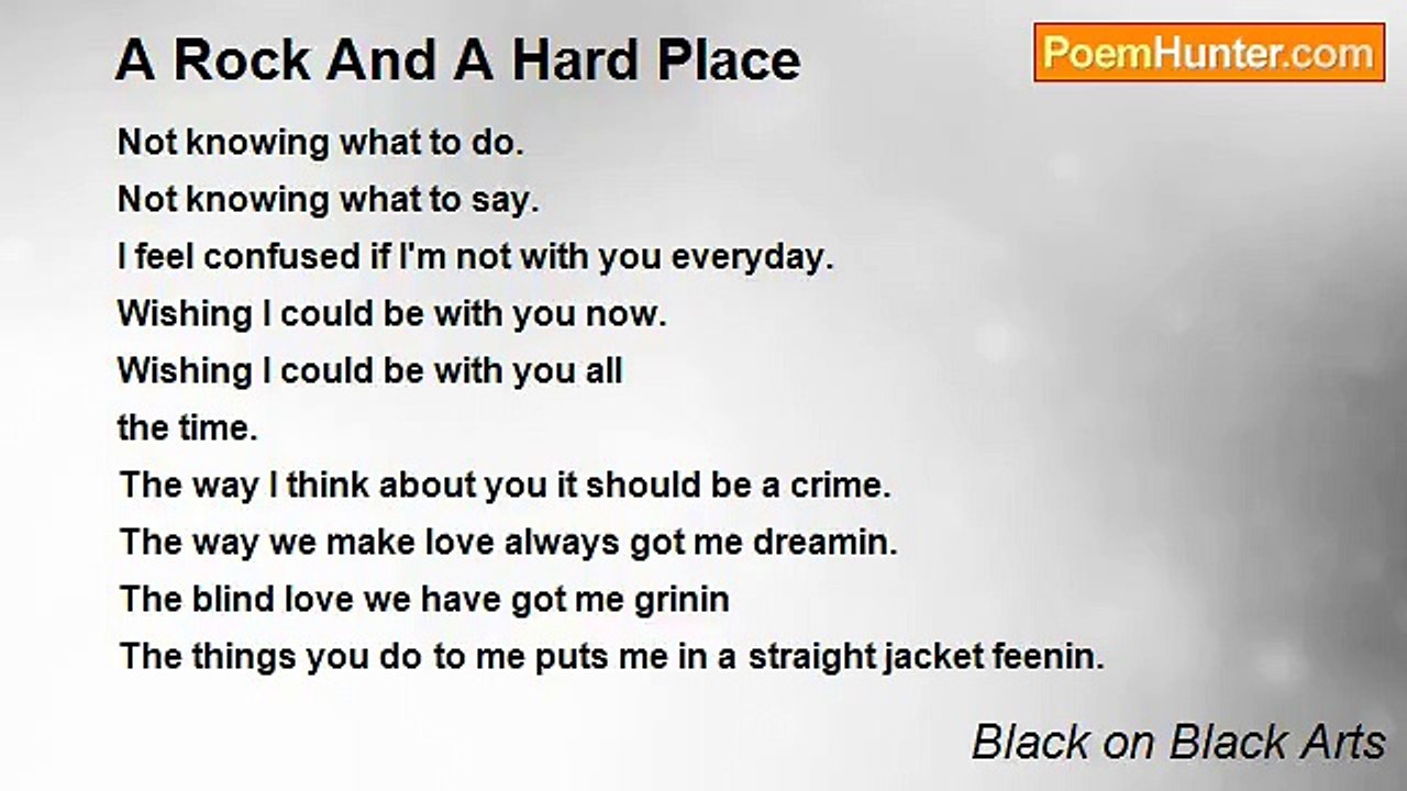 Black on Black Arts - A Rock And A Hard Place