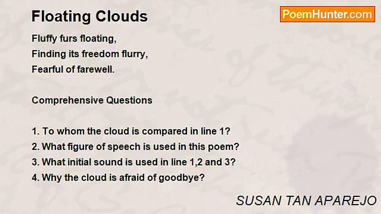 SUSAN TAN APAREJO - Floating Clouds