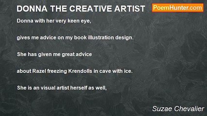 Suzae Chevalier - DONNA THE CREATIVE ARTIST