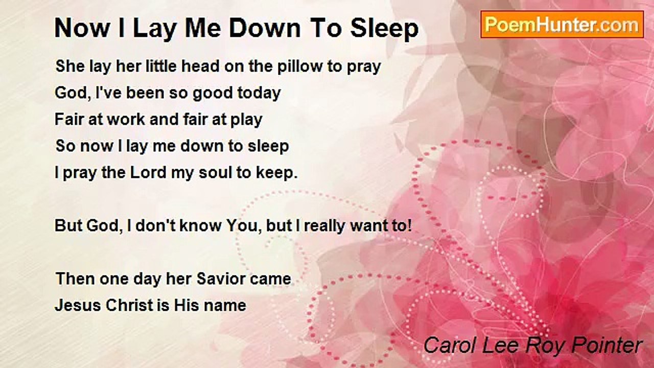 Carol Lee Roy Pointer - Now I Lay Me Down To Sleep