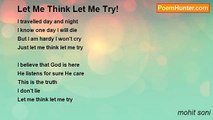 mohit soni - Let Me Think Let Me Try!