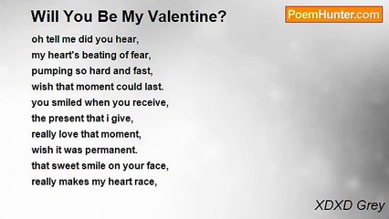 XDXD Grey - Will You Be My Valentine?