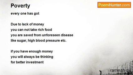 ramesh rai - Poverty