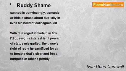 Ivan Donn Carswell - '    Ruddy Shame