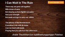 Anele TheAfrikanSon kaMthethungqongqo Potelwa - I Can Wait In The Rain