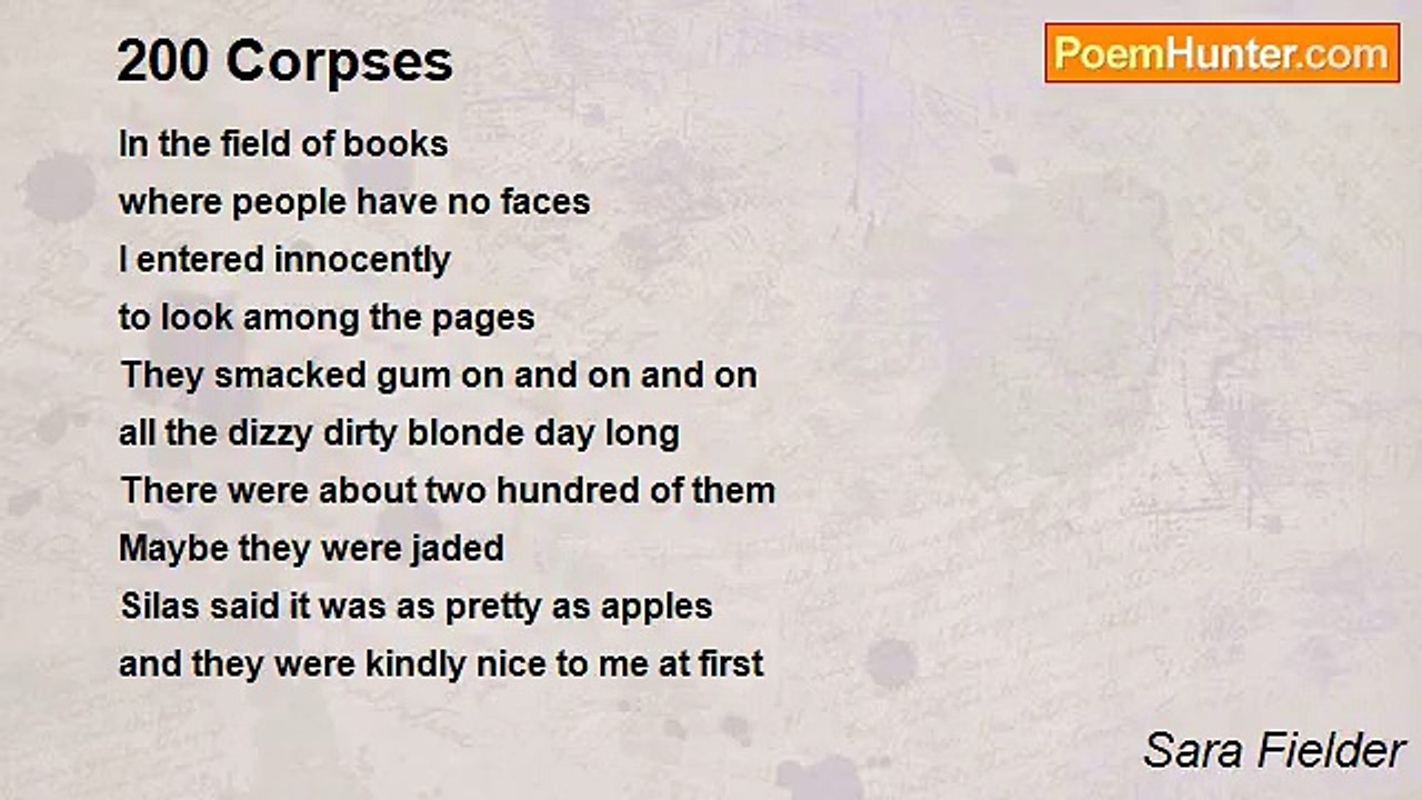 Sara Fielder - 200 Corpses