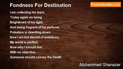 Muhammad Shanazar - Fondness For Destination