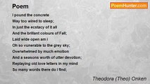 Theodora (Theo) Onken - Poem