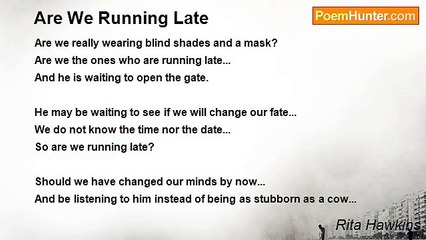 Rita Hawkins - Are We Running Late