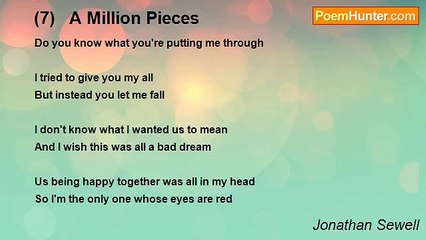 Jonathan Sewell - (7)   A Million Pieces