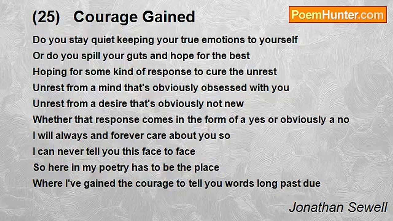 Jonathan Sewell - (25)   Courage Gained