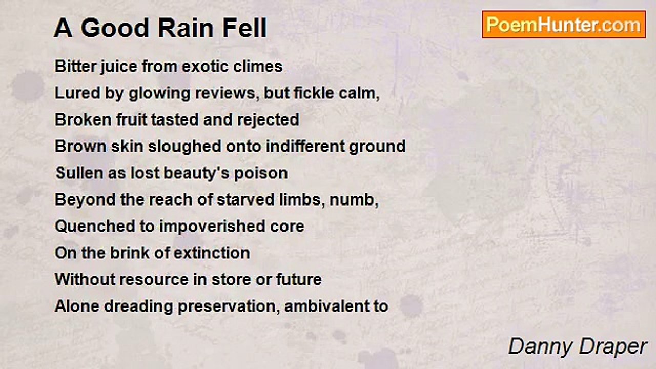 Danny Draper - A Good Rain Fell