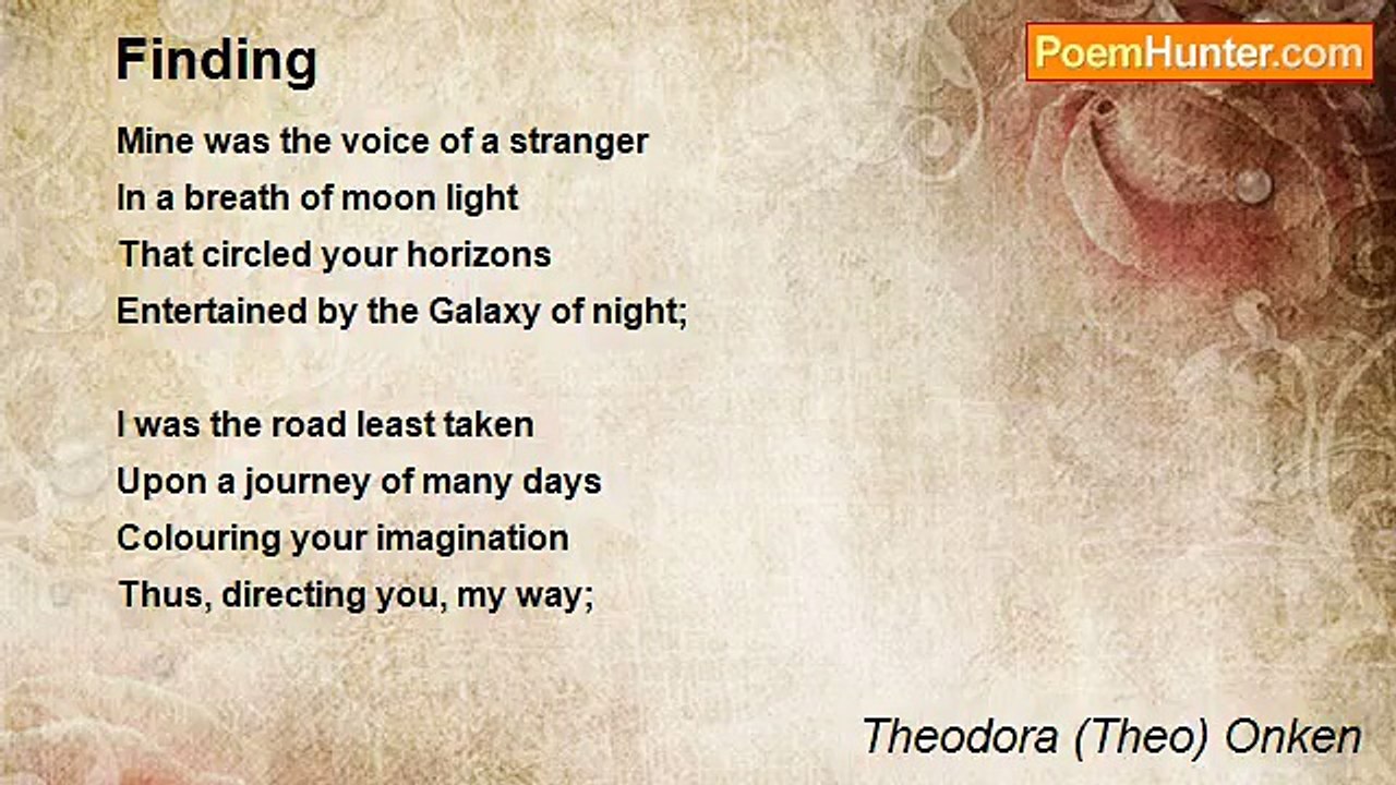 Theodora (Theo) Onken - Finding