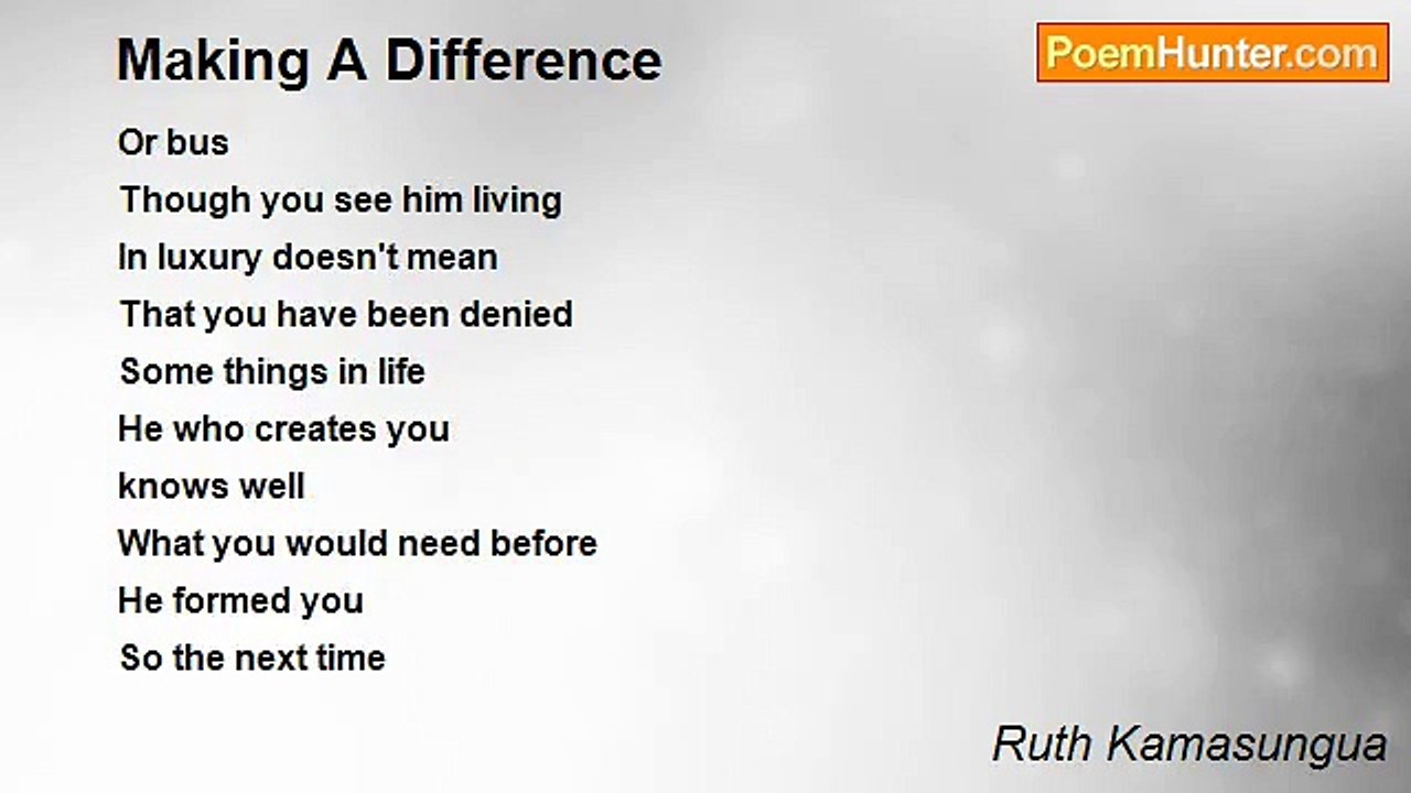Ruth Kamasungua - Making A Difference