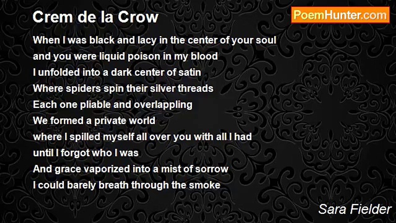 Sara Fielder - Crem de la Crow