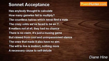 Diane Hine - Sonnet Acceptance