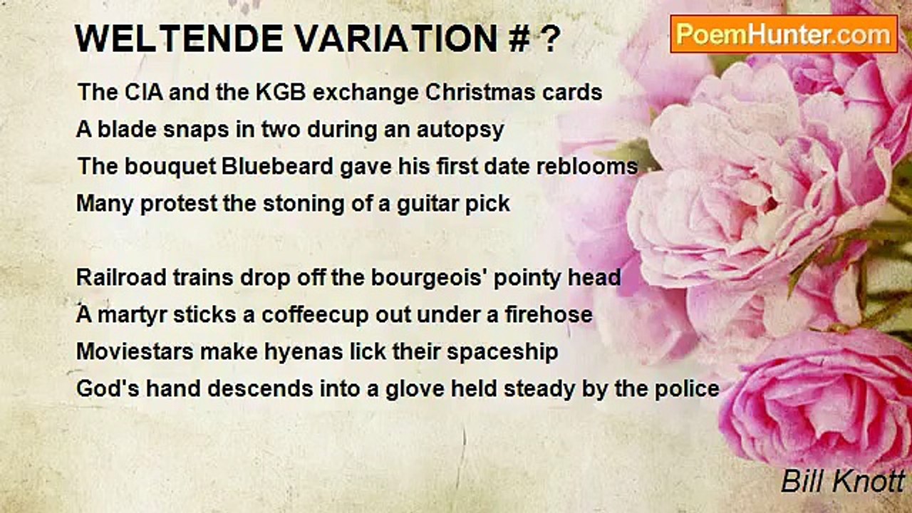 Bill Knott - WELTENDE VARIATION # ?