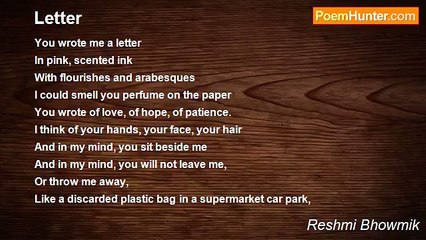 Reshmi Bhowmik - Letter