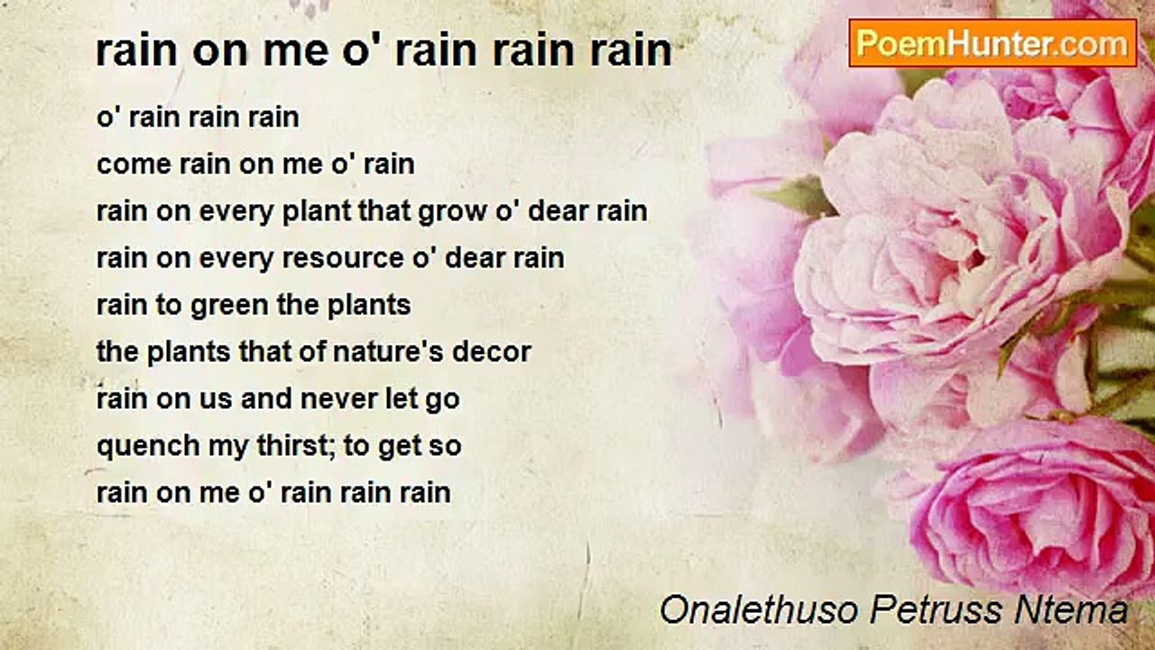 Onalethuso Petruss Ntema - rain on me o' rain rain rain