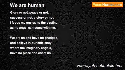 veeraiyah subbulakshmi - We are human