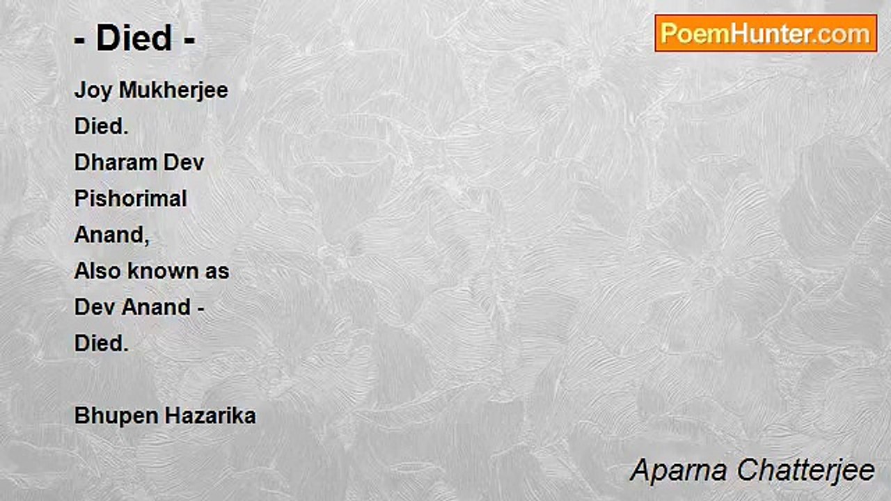 Aparna Chatterjee - - Died -