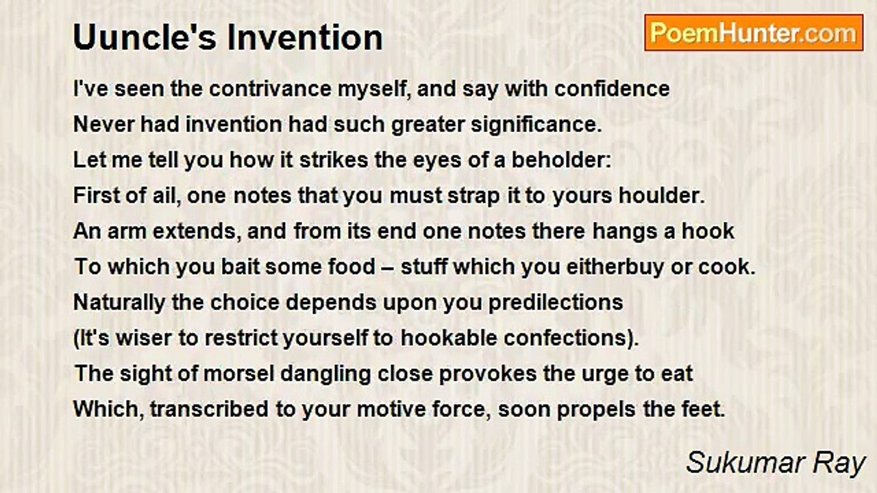 Sukumar Ray - Uuncle's Invention