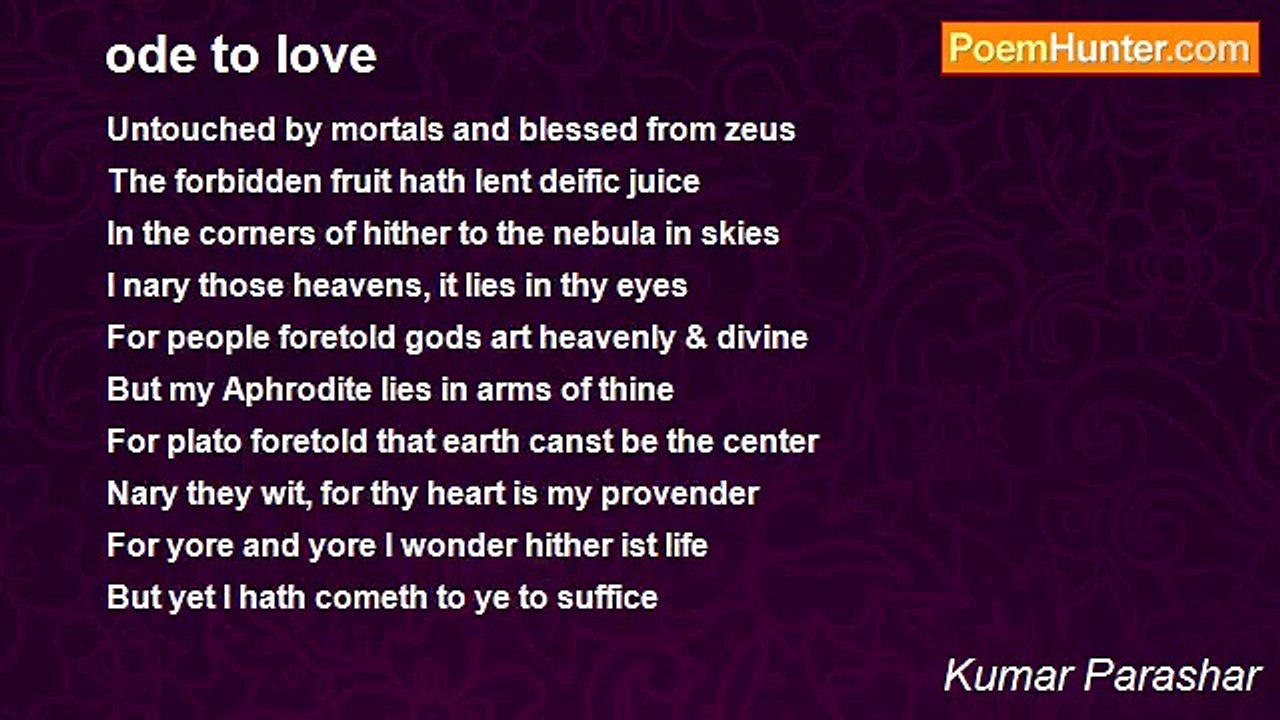 Kumar Parashar - ode to love