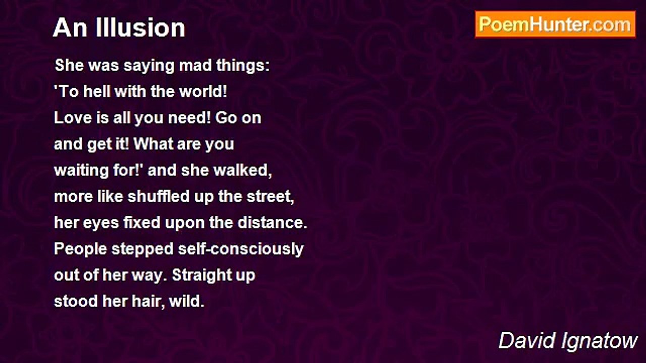 David Ignatow - An Illusion