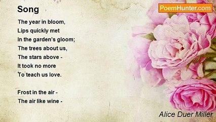 Alice Duer Miller - Song