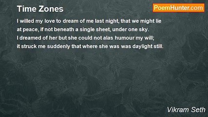 Vikram Seth - Time Zones