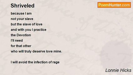 Lonnie Hicks - Shriveled