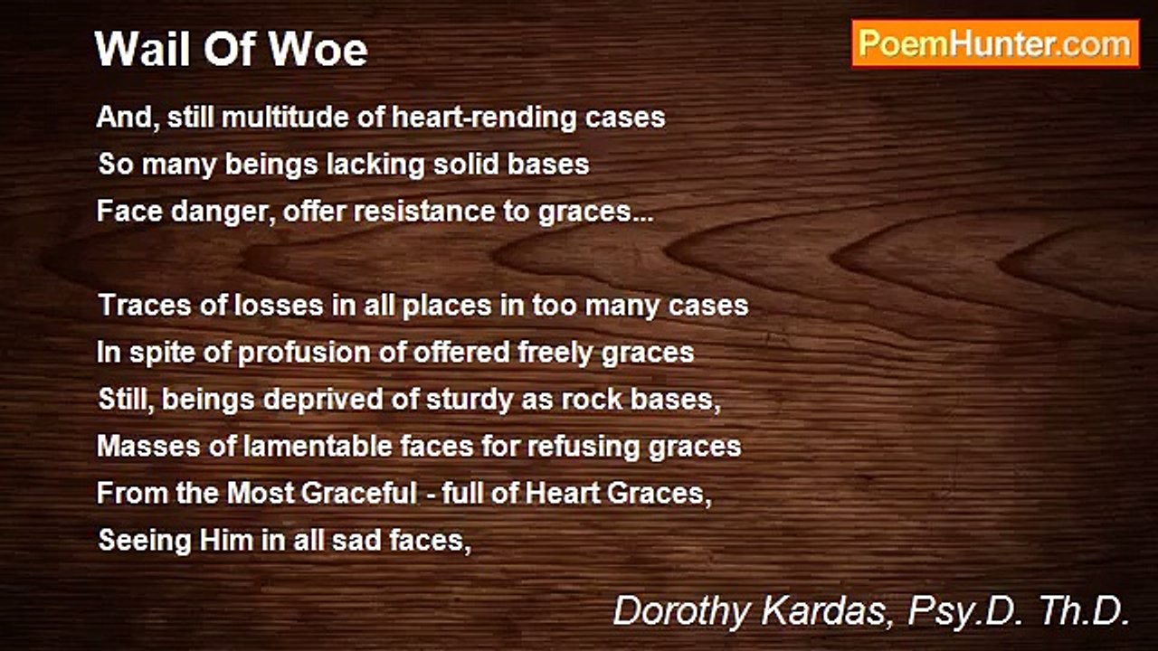 Dorothy Kardas, Psy.D. Th.D. - Wail Of Woe