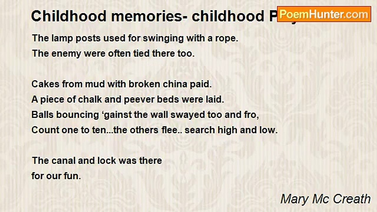 Mary Mc Creath - Childhood memories- childhood...