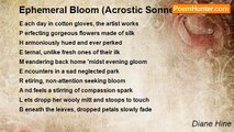Diane Hine - Ephemeral Bloom (Acrostic Sonnet)