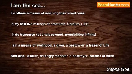 Sapna Goel - I am the sea...