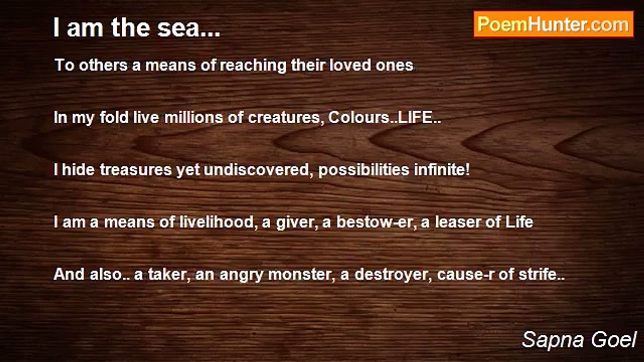Sapna Goel - I am the sea...