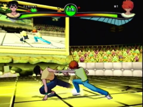 Spirit Detective Yusuke Urameshi VS M1 In A Yu Yu Hakusho Dark Tournament Match / Battle / Fight