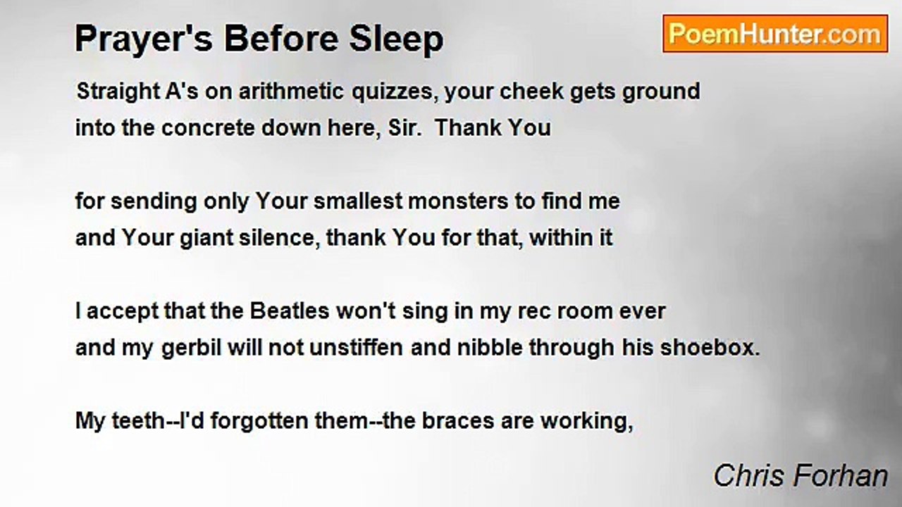 Chris Forhan - Prayer's Before Sleep