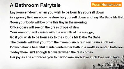 Joy Goswami - A Bathroom Fairytale