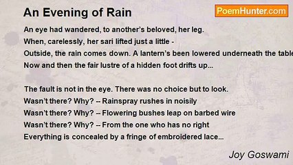 Joy Goswami - An Evening of Rain