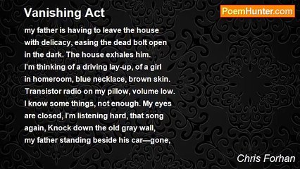 Chris Forhan - Vanishing Act