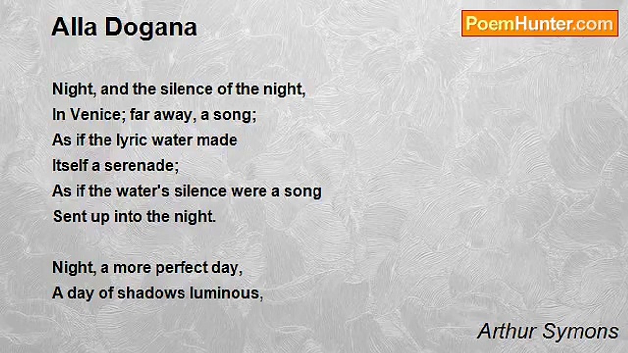 Arthur Symons - Alla Dogana