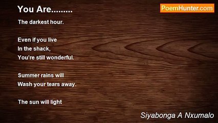 Siyabonga A Nxumalo - You Are.........