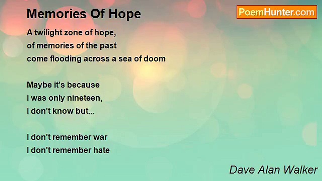 Dave Alan Walker - Memories Of Hope