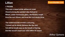 Arthur Symons - Lillian